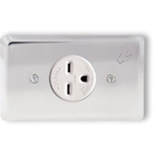 TOMA DE INCRUSTAR CON POLO A TIERRA 15A / 250 VAC